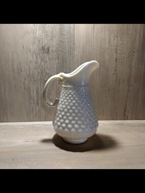 Vintage Belleek Ireland Porcelain Fish Scale Creamer. Green Mark
